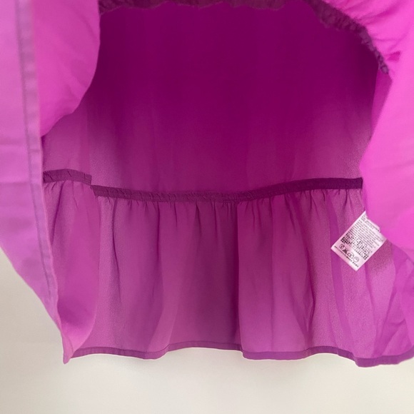 Banana Republic Blouse Top Sz XL Purple Peplum Relaxed Fit Office Modest - Picture 9 of 9